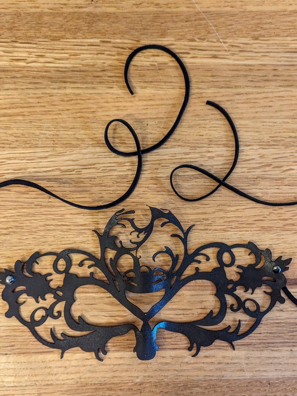 Dark Brown Sexy Fairy / Woodland themed  Leather Mask